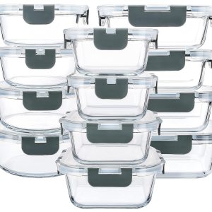 MCIRCO Food Storage Containers Made of Glass 24 Pieces· 🔥 Angebot endet bald