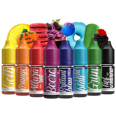Belissia Food Colouring Set 8 x 10 ml Extremely Highly Concentrated Liquid for Colouring Drinks. Dough. Toppings and All Others